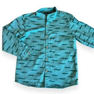 Next Alligator Mandarin Collar Shirt 5-6